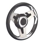 Ultraflex Stuurwiel Loredan Zwart met RVS Spaken 35 cm, Watersport en Boten, Bootonderdelen, Ophalen of Verzenden, Nieuw