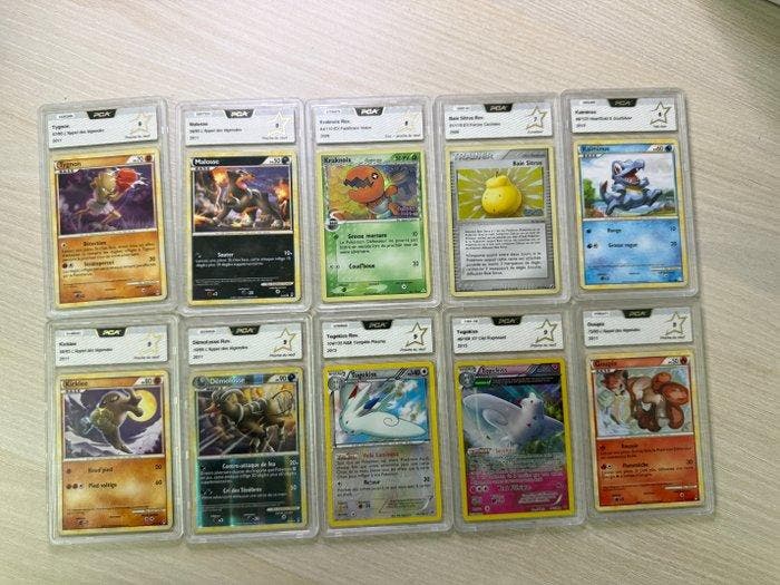 Pokémon - 10 Graded card Foil, Full art, Reverse holo - PCA, Hobby en Vrije tijd, Verzamelkaartspellen | Pokémon