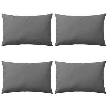 vidaXL Buitenkussens 60x40 cm grijs 4 st, Verzenden, Nieuw, Grijs