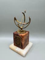 Vintage Horizontal sundial - Messing, Marmer - Denemarken -