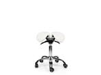 Kantelbare Zadelkruk Wit op wielen, In hoogte verstelbaar, Nieuw, Kunststof
