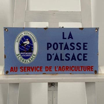 POTASSE DALSACE - Reclamebord - 40x20cm - Gemaakt van een
