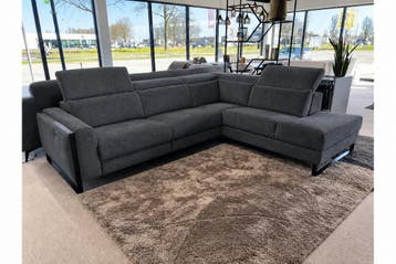 Hoekbank Meppel - bankstellen - Antraciet, Nieuw, 150 cm of meer, Stof, 250 tot 300 cm