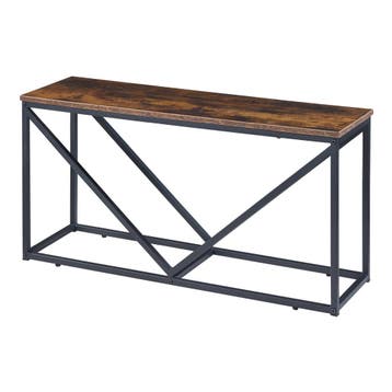 [en.casa] Brandhout rek Vaasa houtopslag 50x100x30 cm zwart, Verzenden