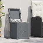 vidaXL Tuinbox 90 L PP rattan grijs, Verzenden, Nieuw