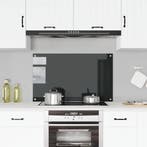 vidaXL Spatscherm keuken 100x60 cm gehard glas zwart, Verzenden, Nieuw