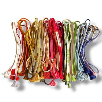 Geselecteerde set van 25 vintage Obijime (Kumihimo) - De