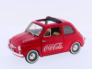 Schaal 1:16 Solido Fiat 500 Coca Cola #2417 (Autos), Ophalen of Verzenden, Gebruikt