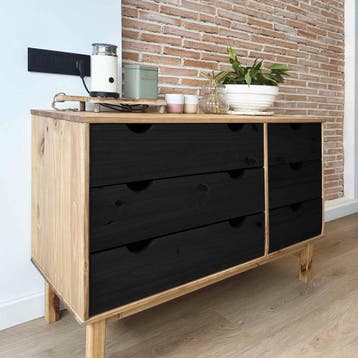 vidaXL Ladenkast OTTA Zwart 111 x 43 x 73,5 cm Massief, Verzenden, Nieuw