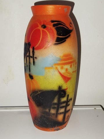 André Delatte (1887-1953) - vase Art Déco signé loti Nancy -