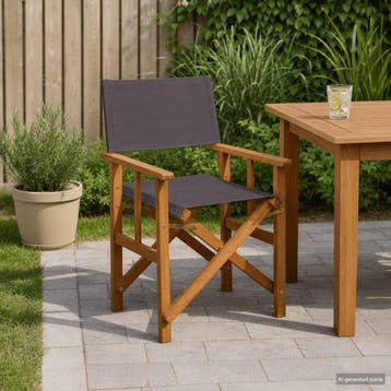 vidaXL Regisseursstoelen 2 st massief acaciahout, Verzenden, Nieuw, Hout