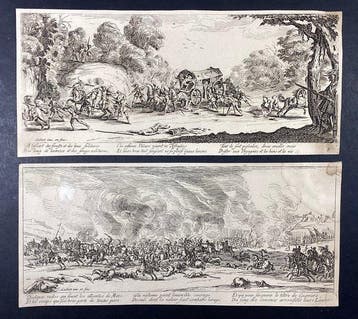 Jacques Callot (1592-1635), da - 2 tavv. da Les misères et