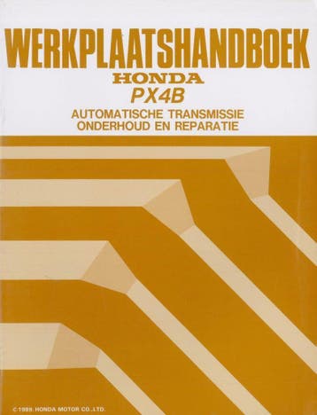 1989 Honda PX4B Werkplaatshandboek Automatische transmissie, Verzenden