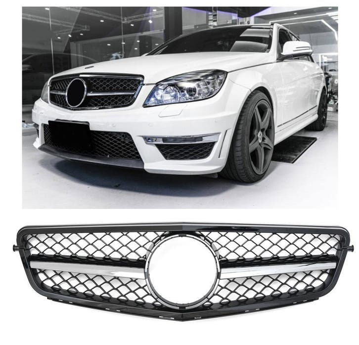 Sport Grille geschikt voor Mercedes W204 C-Klasse hoogglans, Auto diversen, Tuning en Styling, Ophalen of Verzenden