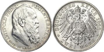 2 Mark 1911 Bayern Luitpold 1886-1912, Verzenden