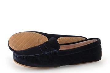 Stefano Lauran Loafers in maat 40 Blauw, Kleding | Heren, Loafers, Zo goed als nieuw, Stefano Lauran, Verzenden