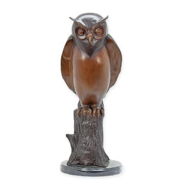 BRONZEN BEELD VAN EEN UIL hoogte 50 cm (Interieur), Verzamelen, Verzenden, Nieuw