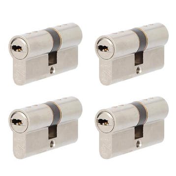 Deurbeslag | Cilinder | Nemef NF4 | 30/30 mm | 4 stuks, Doe-het-zelf en Verbouw, Verzenden, Nieuw