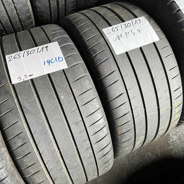 2 x Michelin Pilot Sport 4 265-30-19 Zomerbanden 5,5mm, 19 inch, Gebruikt, 265 mm, Ophalen of Verzenden