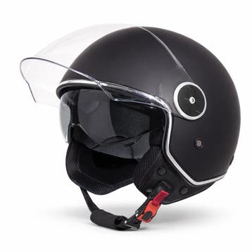 VINZ Tobia - Mat Zwart, Motoren, Kleding | Motorhelmen, Verzenden, Nieuw met kaartje, S, Jethelm