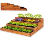 Kweekbak - Plantenbak - 4 Traps - Moestuin - Planten - Hout, Ophalen of Verzenden, Nieuw