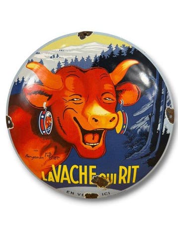Vache qui rit - Emaille plaat - Emaille