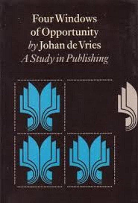 Four Windows of Opportunity. A Study in Publishing., Boeken, Overige Boeken, Gelezen, Verzenden