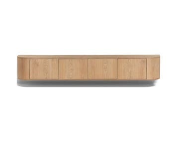 Tv meubel Novero Zwevend eiken 220 cm - Naturel, Ophalen of Verzenden, Nieuw