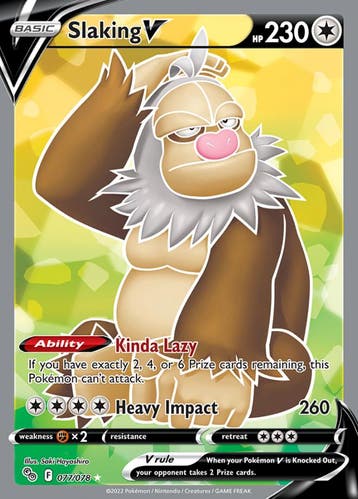 Slaking V 077/078 Pokémon Go, Ophalen of Verzenden, Nieuw, Losse kaart, Foil