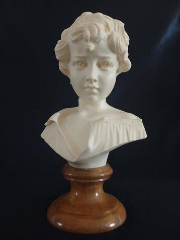 Beeldje, Après Giuseppe Bessi — Busto Neoclássico - 36 cm -