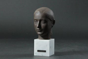 Bronze Head Sculpture “Lola” on Marble Base by Yasutake