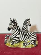 Ceramiche Boxer - Beeld, Zebre con figlio - 22 cm - Keramiek