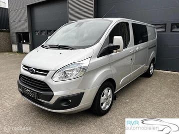 Zakelijke lease - Ford Transit Custom Combi 2.2 TDCI L2H1, Stof, Gebruikt, Zwart, Handgeschakeld