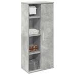 vidaXL Badkamerkast met rolhouder 39x22x90 cm betongrijs, Verzenden, Nieuw, (Half)hoge kast