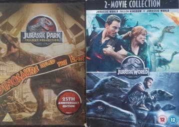 Jurassic Park 1-3 + 4 en 5 -, Cd's en Dvd's, Vanaf 12 jaar, Verzenden, Gebruikt, Actie en Avontuur