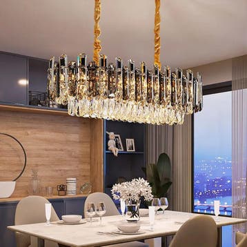 Luxe Kristallen Kroonluchter LED Goud E14, Huis en Inrichting, Lampen | Kroonluchters, Verzenden, Nieuw