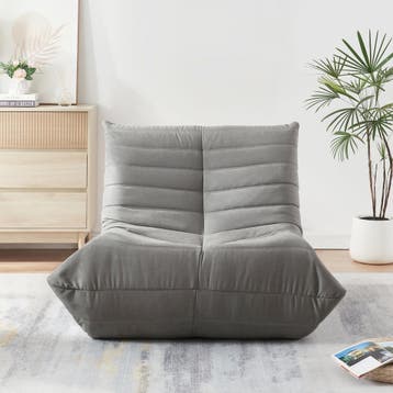 Relaxstoel Kodsø lounge fauteuil 75x90x100 cm microvezel gri, Verzenden, Nieuw