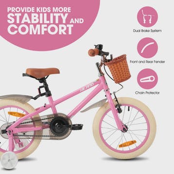 Hiland Kinderfiets 14, 16, 18 Inch - Meisjesfiets Groen/Roze, Verzenden, Nieuw