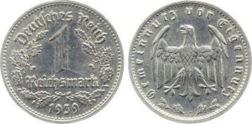 Duitsland 1 Reichsmark 1939 G J 354 praegefrisch/fast pra..., Verzenden