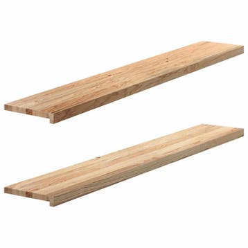 vidaXL Vensterbanken 2 st onbehandeld 160x30x2 cm massief, Verzenden, Nieuw