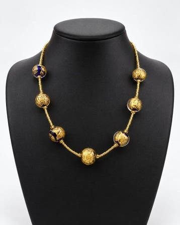 24 karaat - Murano-glas, Geel goud - Halsketting - verzonken