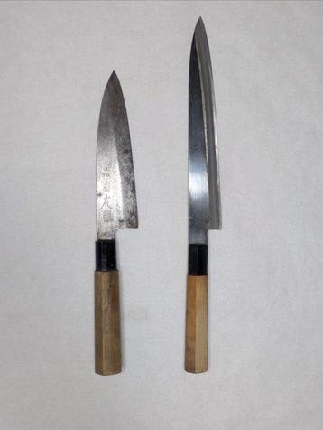Keukenmes - Staal, Hout - Japan - Traditionele Japanse deba-