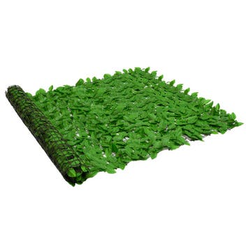 vidaXL Balkonscherm met groene bladeren 300x150 cm, Verzenden, Nieuw