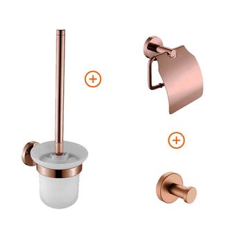 Toilet accessoires set Copper rond, Verzenden, Nieuw