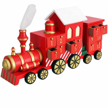 Kerst Adventkalender Trein Rood (Kerst artikelen, Interieur), Verzenden, Nieuw