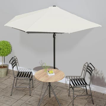 vidaXL Balkonparasol half met aluminium paal 300x155 cm, Verzenden, Nieuw, 3 tot 4 meter