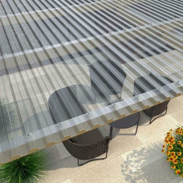 PVC lichtplaat | Dakplaat | 70/18 | 1,2 mm | Helder, Verzenden, Nieuw, Overige materialen, Minder dan 20 mm