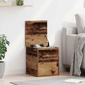 vidaXL Opslagdoos Oud Hout 40 x 42 x 46 cm Bewerkt hout, Huis en Inrichting, Verzenden, Nieuw