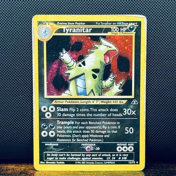 Pokémon Card - Tyranitar Holo 12 – Pokémon, Nieuw