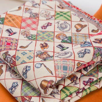 BA206 - Hoogwaardige stof – Schotse patchwork &, Antiek en Kunst